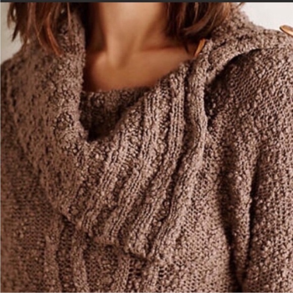 Anthropologie Moth Cowl Button Neck Sweater - Picture 9 of 9